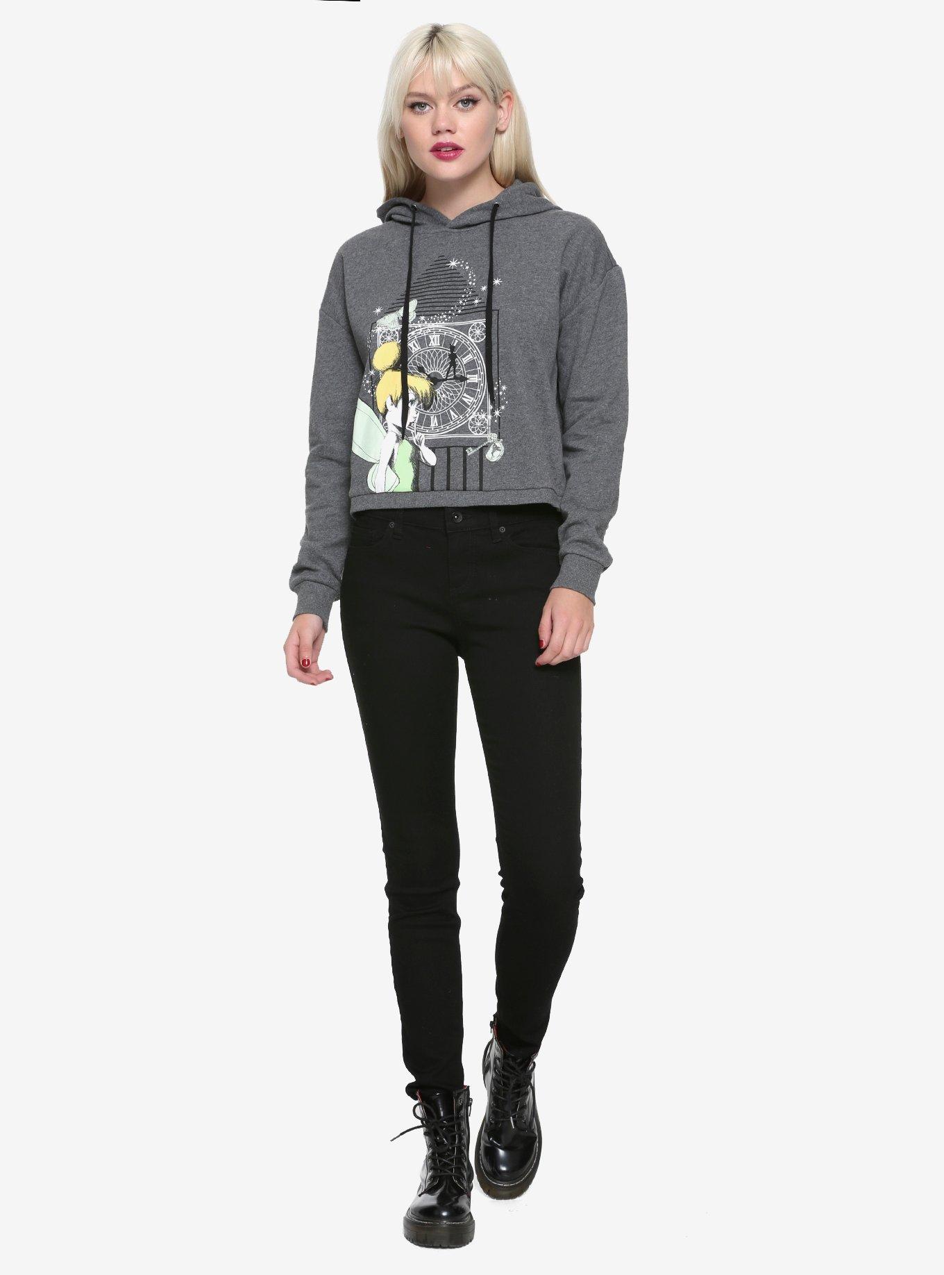 Disney Peter Pan Tinker Bell & Big Ben Girls Cropped Hoodie, , alternate