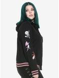 The Nightmare Before Christmas Zero Hooded Girls Varsity Jacket Plus Size, BLACK, alternate