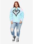 Disney Kingdom Hearts Tie Dye Logo Girls Hoodie Plus Size, , alternate
