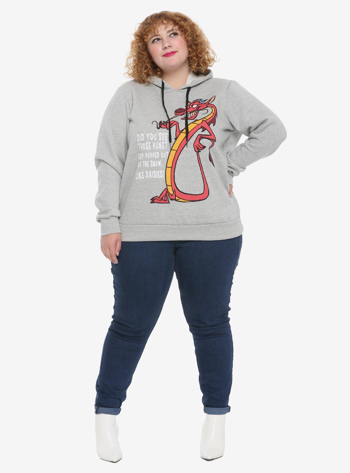 Disney Mulan Huns Mushu Girls Hoodie Plus Size, GREY, alternate