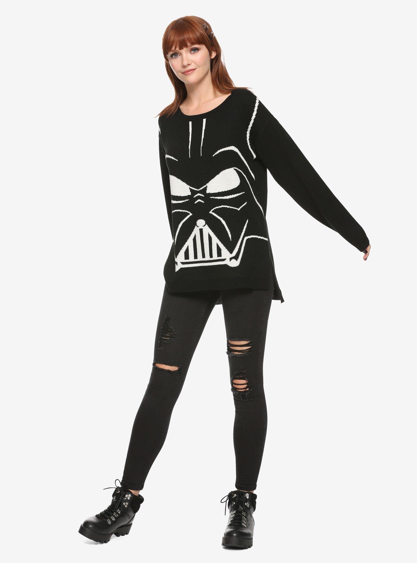 Her Universe Star Wars Darth Vader Intarsia Girls Sweater, , alternate