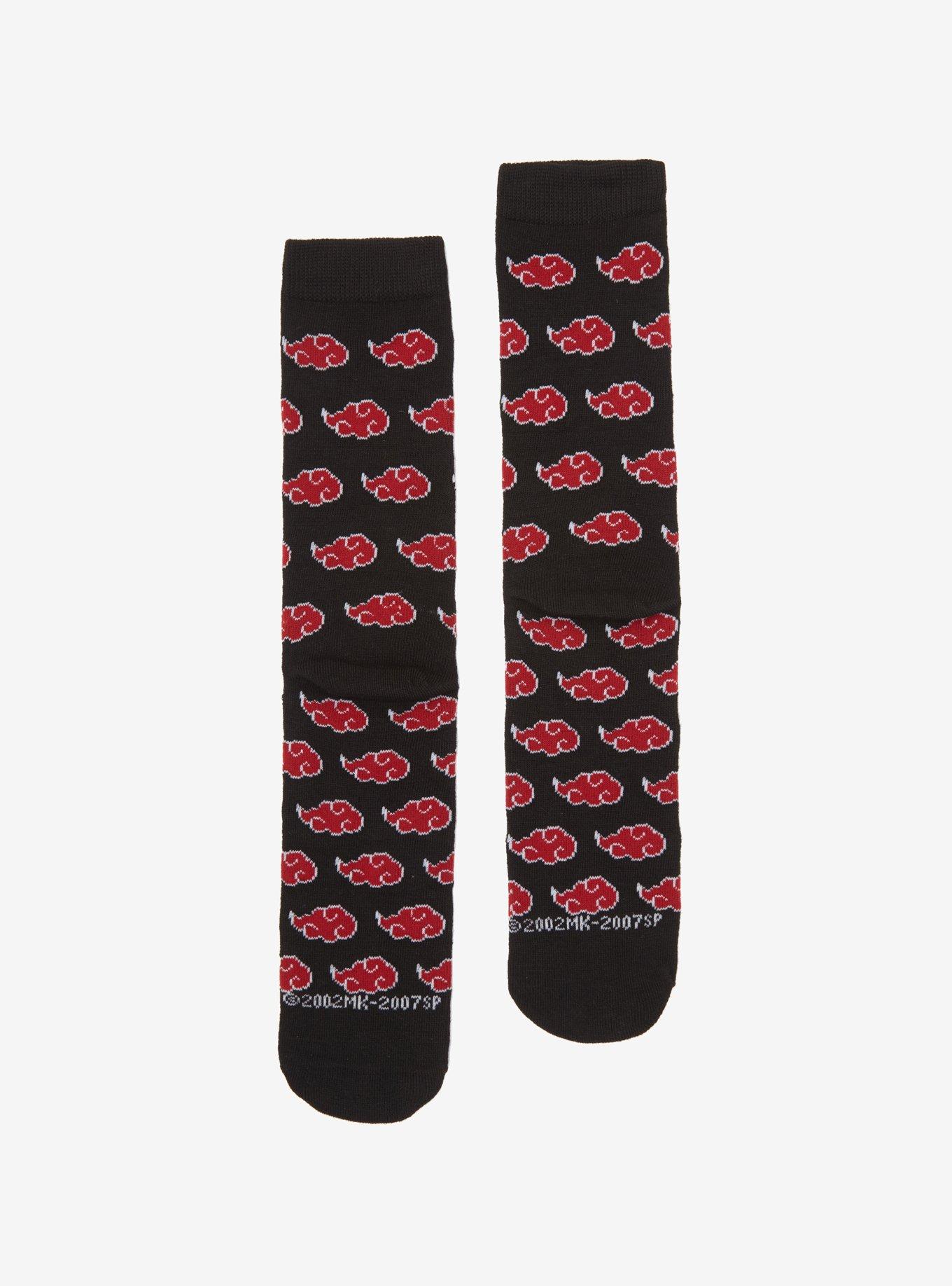 Naruto Akatsuki Allover Print Socks, , alternate