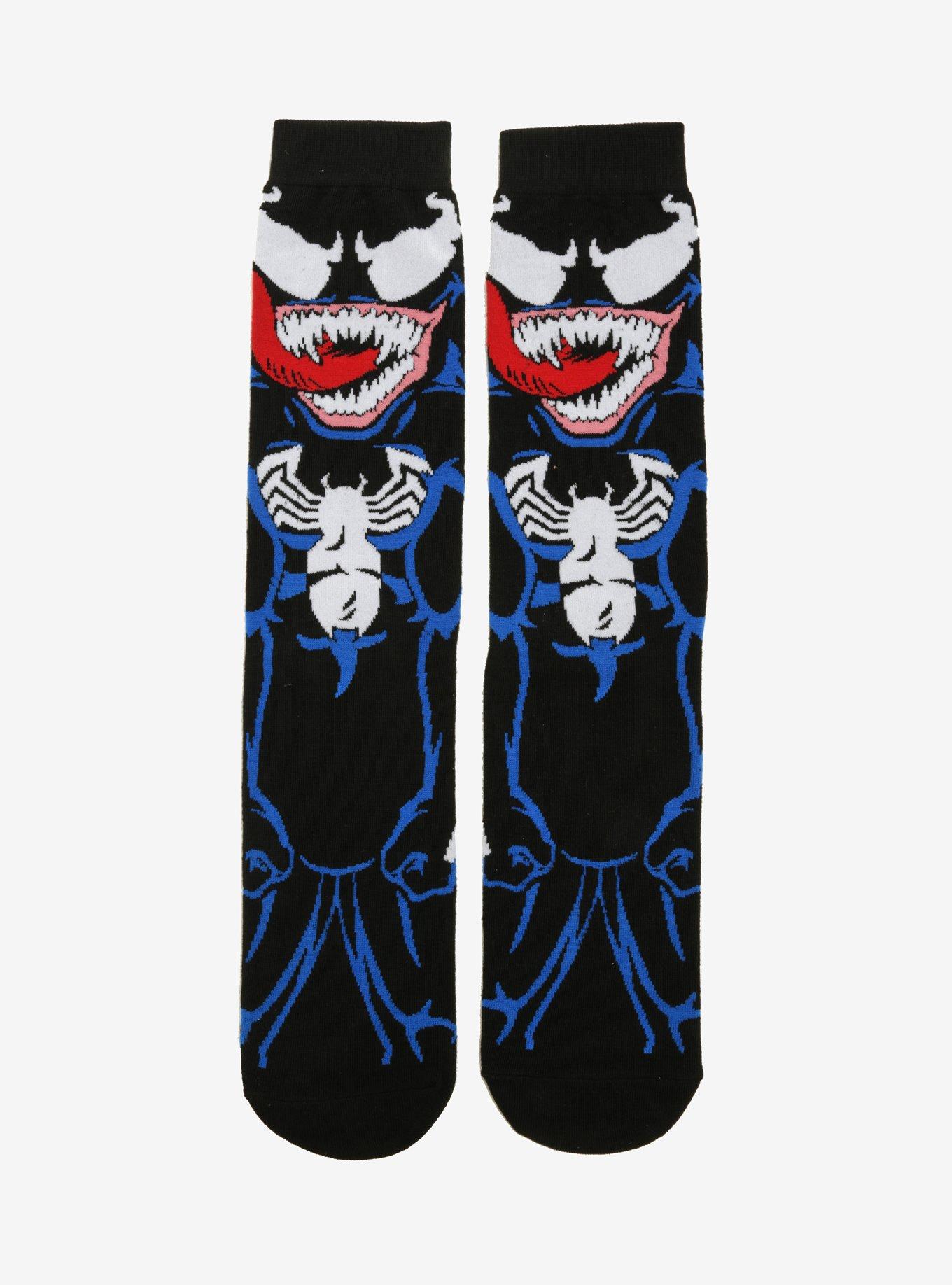 Marvel Venom Character Crew Socks, , alternate