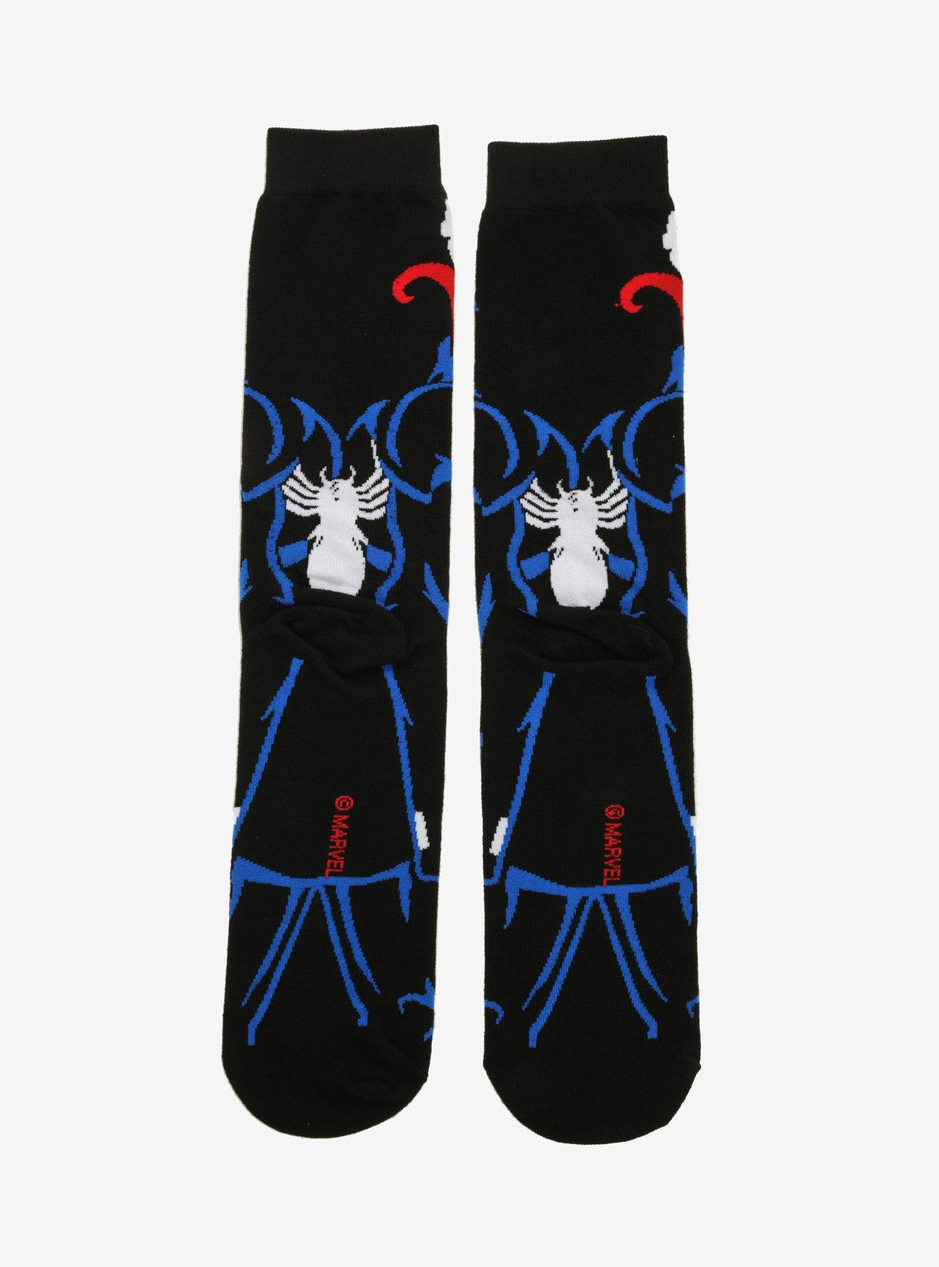 Marvel Venom Character Crew Socks, , alternate