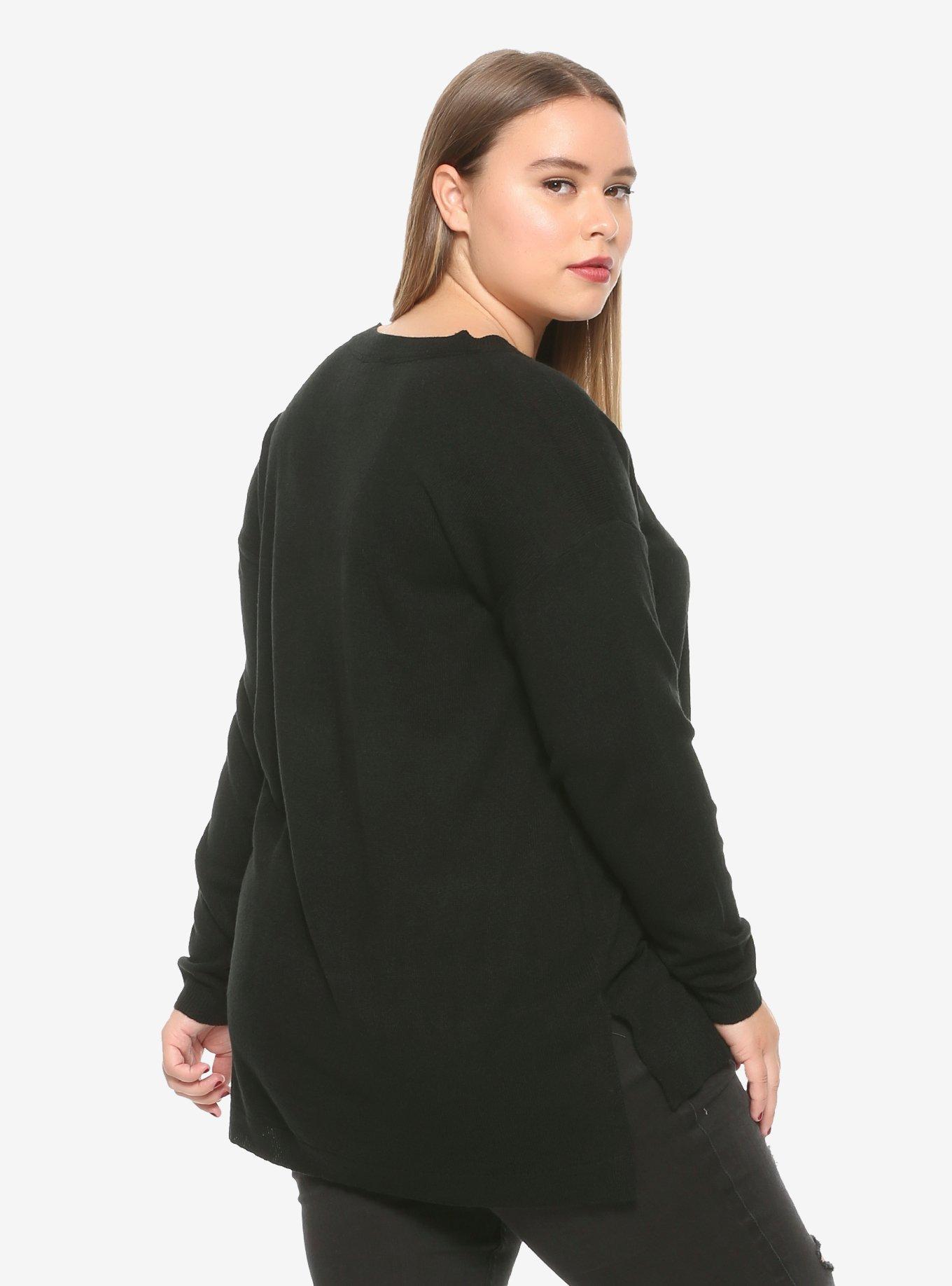 Her Universe Studio Ghibli Spirited Away No-Face Girls Intarsia Sweater Plus Size, , alternate