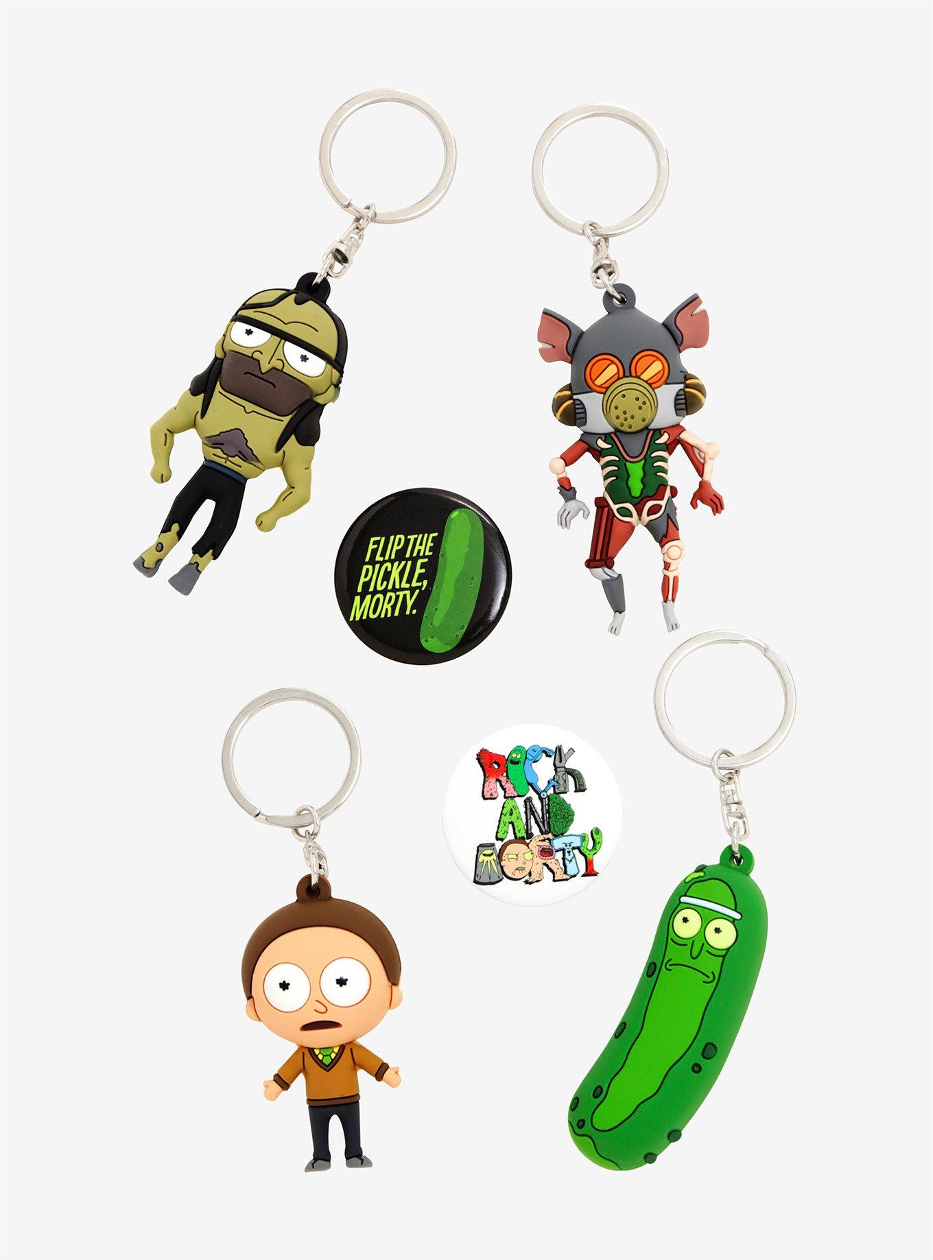 Rick And Morty Figural Key Chain Set - 2018 Summer Convention Exclusive, , alternate