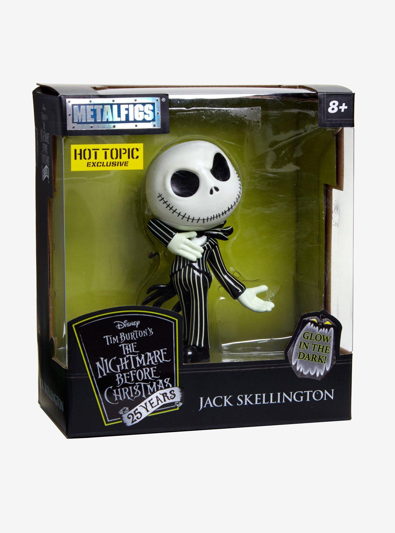 Metalfigs The Nightmare Before Christmas 25th Anniversary Jack Skellington Glow In The Dark Figure Hot Topic Exclusive, , alternate