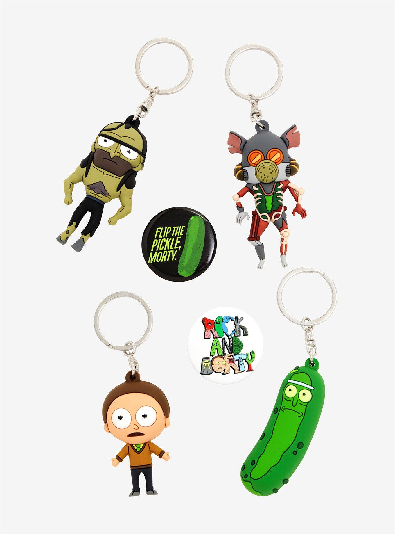 Rick And Morty Figural Key Chain Set 2018 Summer Convention Exclusive, , alternate