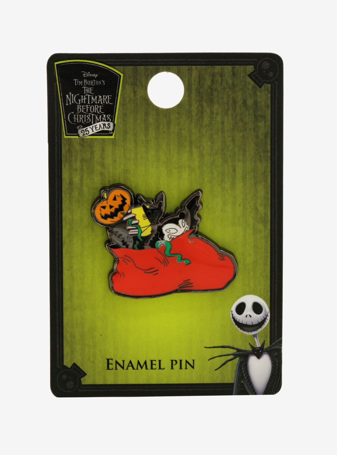 The Nightmare Before Christmas Scary Teddy Christmas Bag Enamel Pin - BoxLunch Exclusive, , alternate