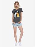 Disney Lady And The Tramp Kiss Girls T-Shirt, HEATHER  CHARCOAL, alternate