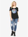 Disney The Little Mermaid Stained Glass Girls T-Shirt Plus Size, BLACK, alternate
