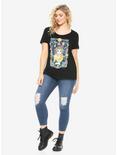 Disney Beauty And The Beast Nouveau Stain Glass Girls T-Shirt Plus Size, BLACK, alternate