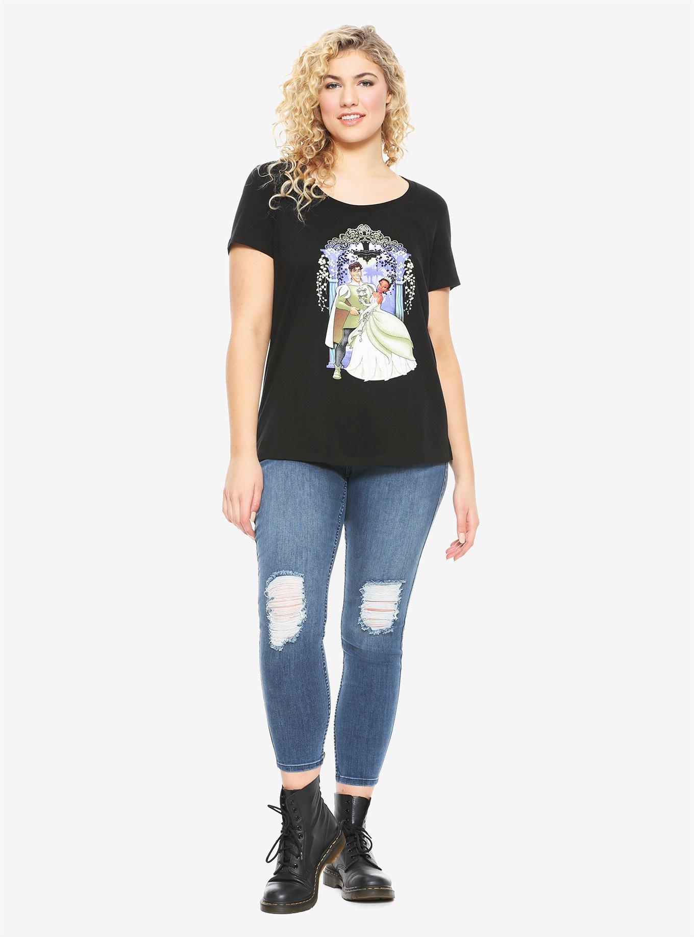 Disney The Princess And The Frog Tiana & Prince Naveen T-Shirt Plus Size, BLACK, alternate