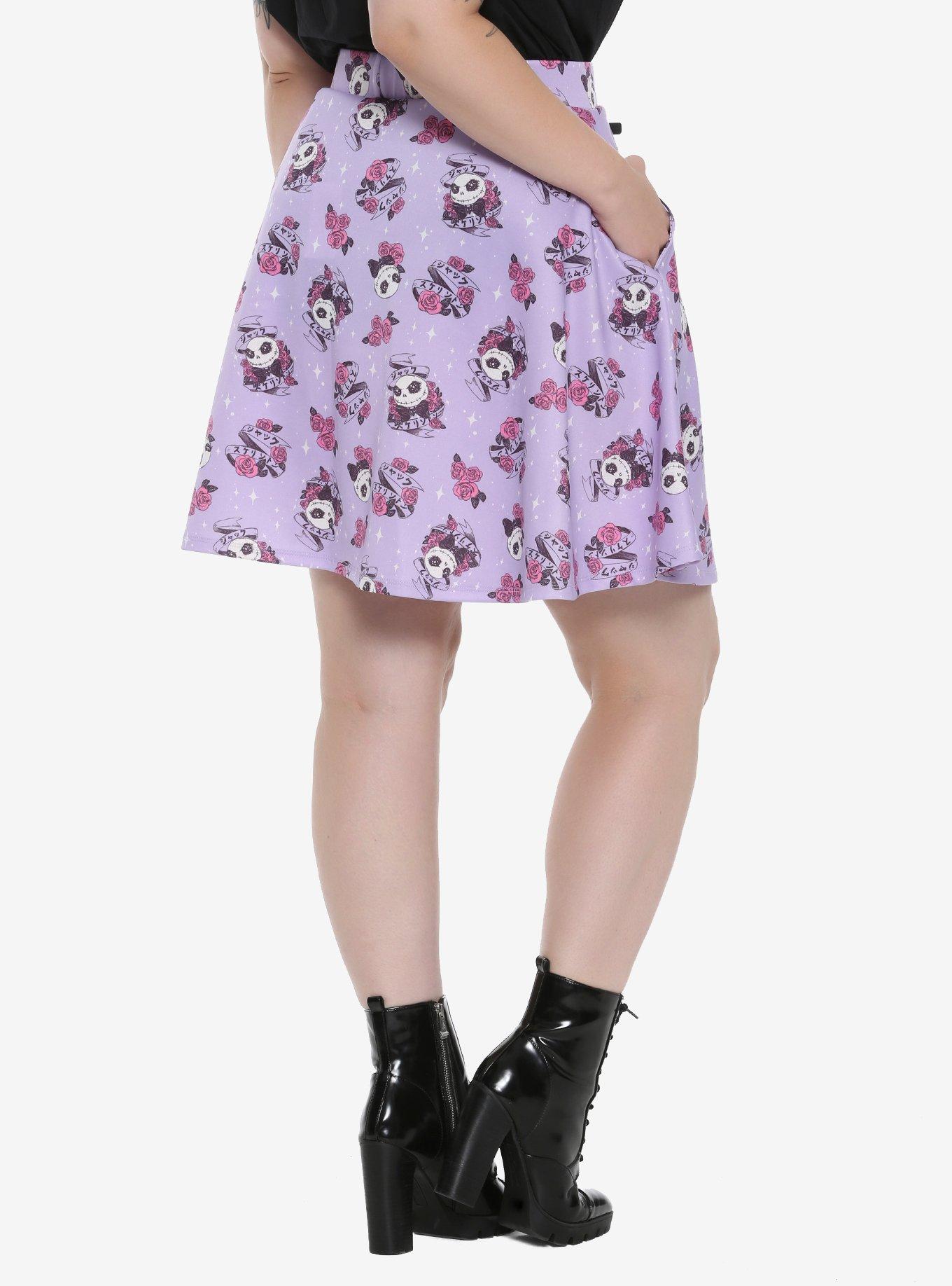 The Nightmare Before Christmas Kawaii Jack Skater Skirt Plus Size, MULTI, alternate