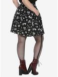 The Nightmare Before Christmas Spooky Toys Black & White Skater Skirt Plus Size, GREEN, alternate