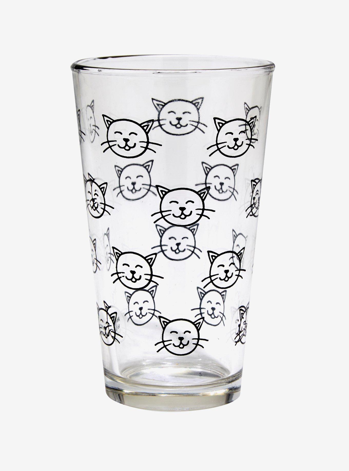 Cat Print Pint Glass, , alternate