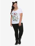 Disney Beauty And The Beast Tale Tattoo Flash Girls T-Shirt Plus Size, MULTICOLOR, alternate