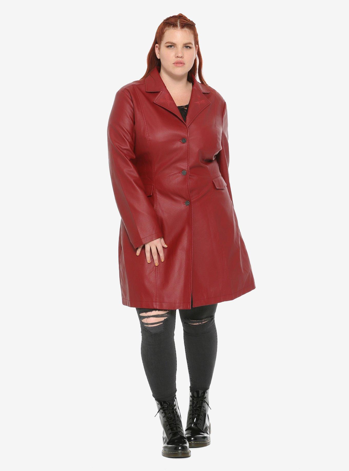 Buffy The Vampire Slayer Girls Trench Coat Plus Size, , alternate