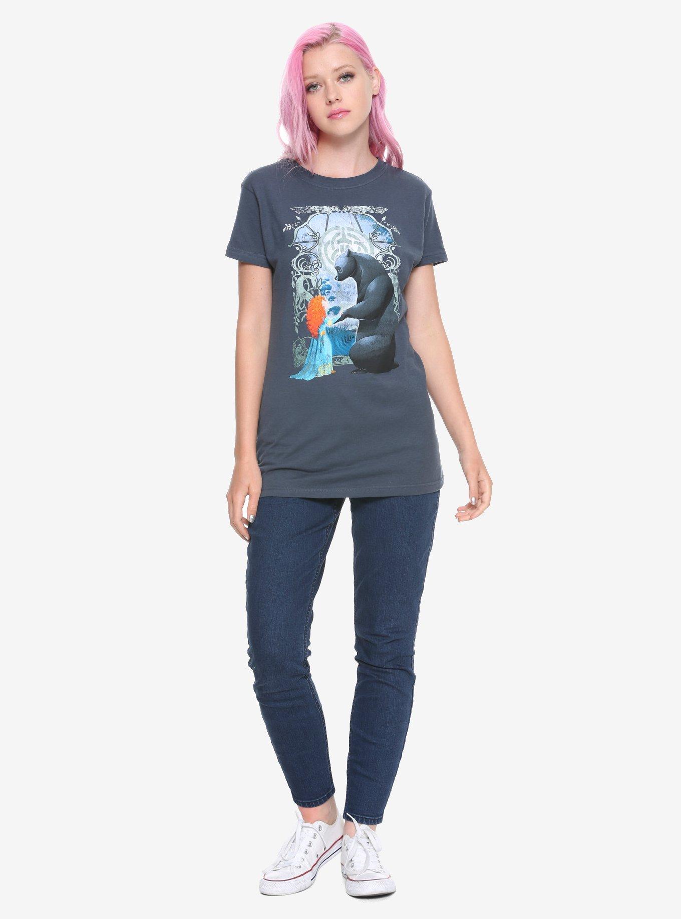 Disney Brave Merida Bear Art Nouveau Girls T-Shirt, , alternate