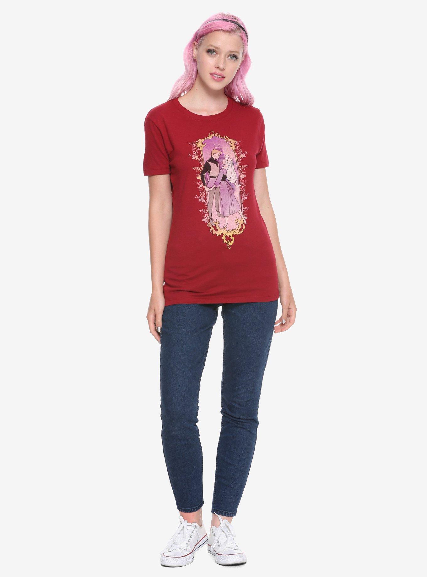 Disney Sleeping Beauty Aurora & Phillip Art Nouveau Girls T-Shirt, , alternate