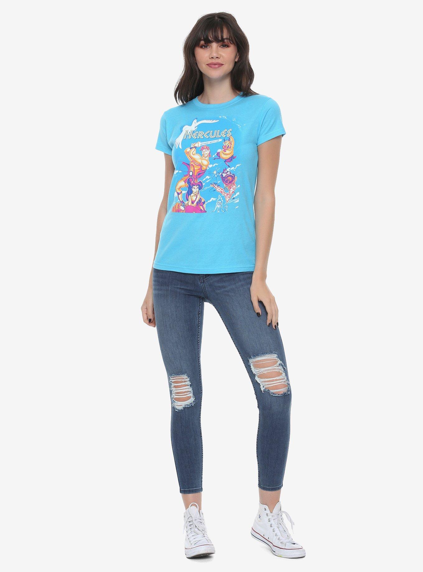 Disney Hercules Movie Poster Girls T-Shirt, BLUE, alternate