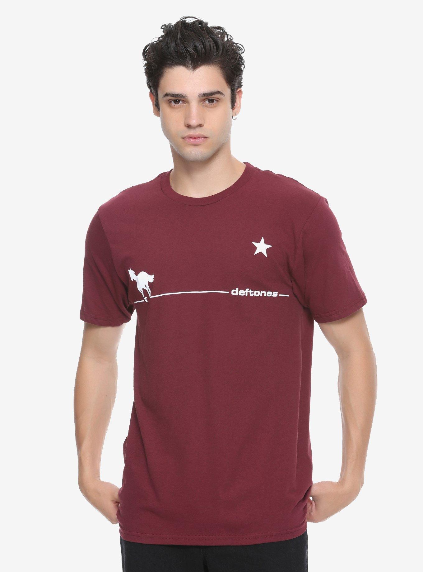 Deftones Maroon Pony T-Shirt, RED, alternate