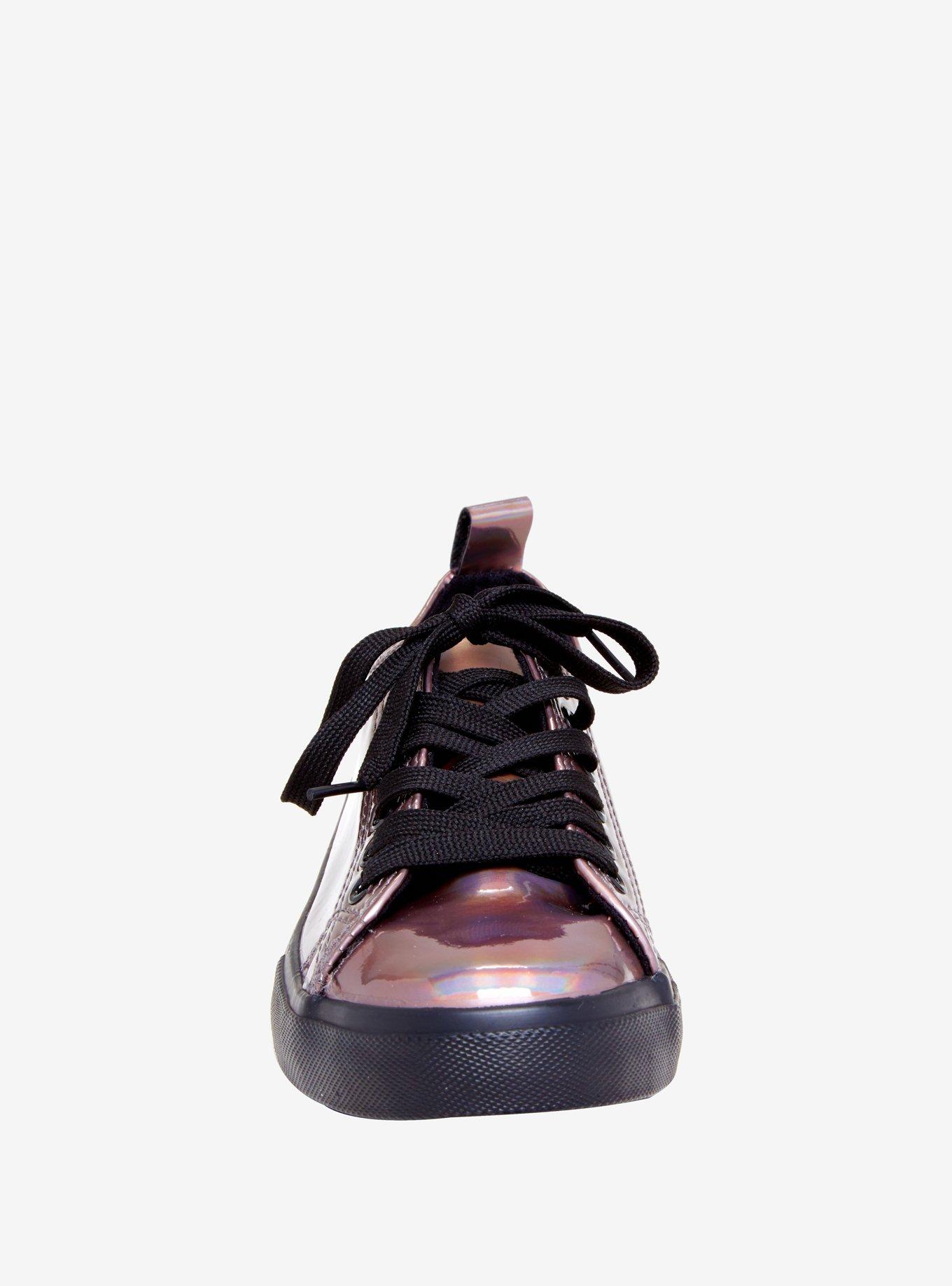 Dark Hologram Lace-Up Sneakers, , alternate