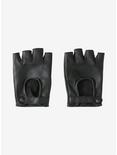 Black Moto Fingerless Gloves, , alternate