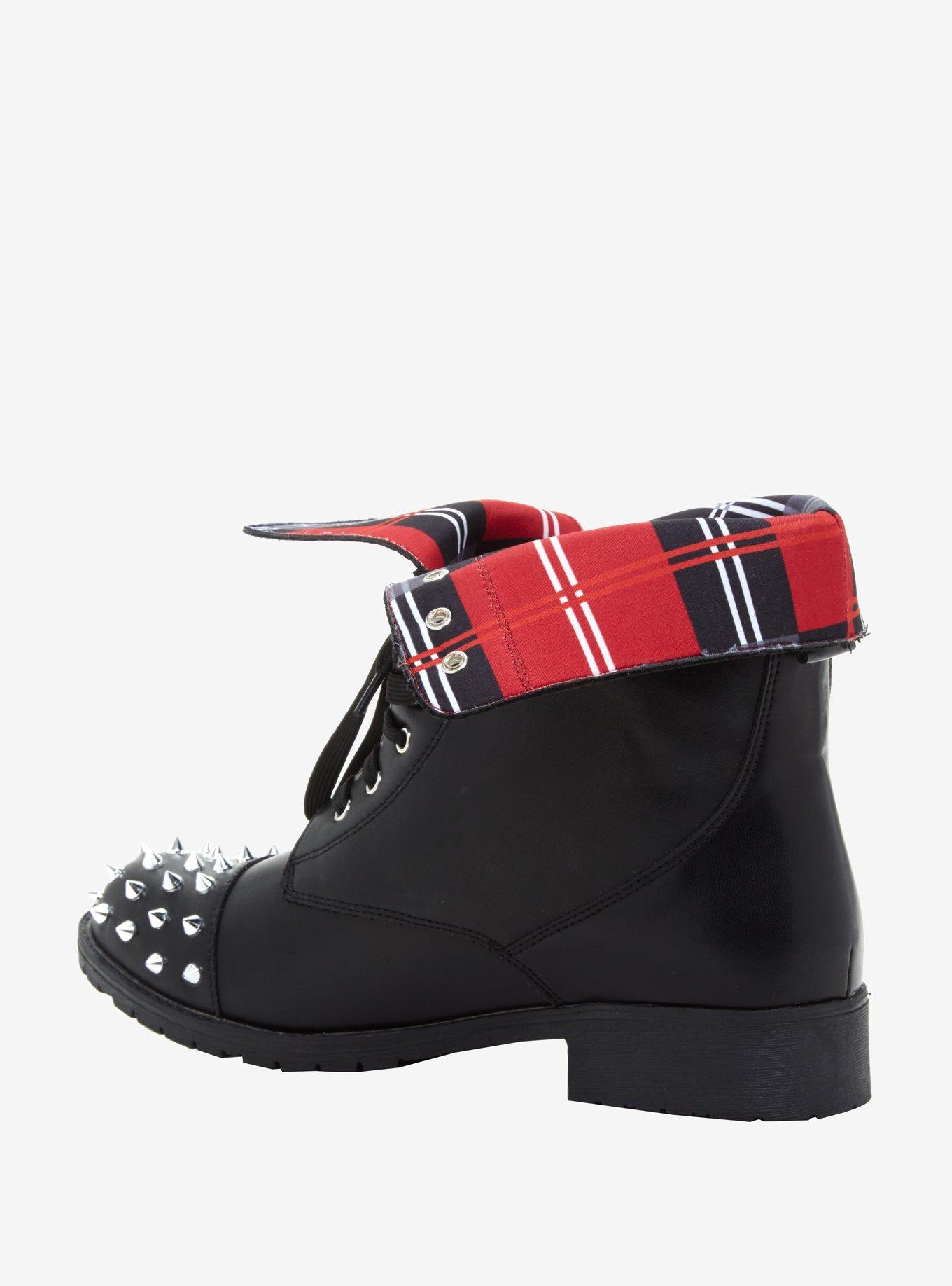 Riverdale Southside Serpents Studded Fold-Over Boots Hot Topic Exclusive, MULTI, alternate