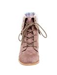 Outlander Tartan Taupe Lace-Up Heel Booties Hot Topic Exclusive, MULTI, alternate