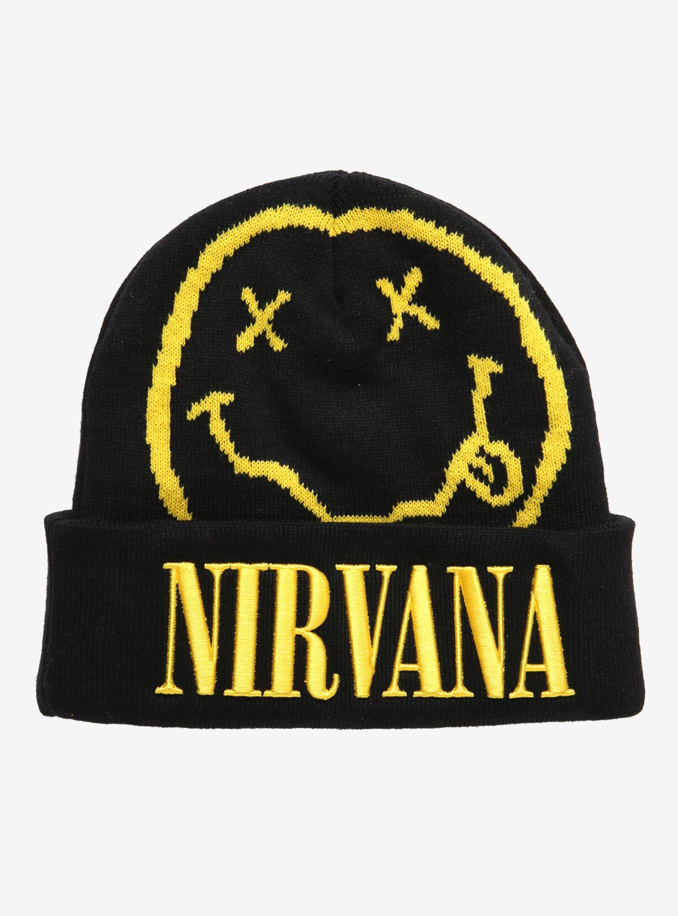 Nirvana Smiley Watchman Beanie, , alternate