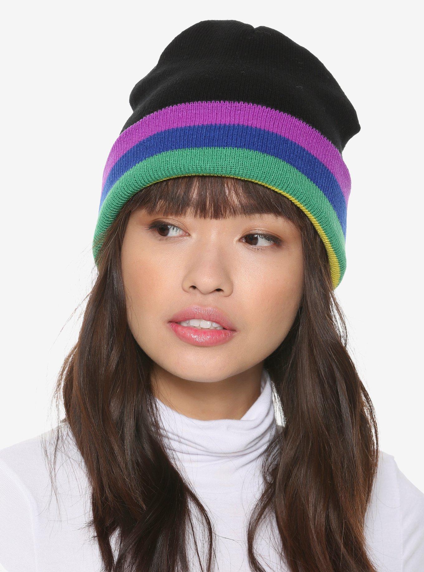Rainbow Reversible Watchman Beanie, , alternate