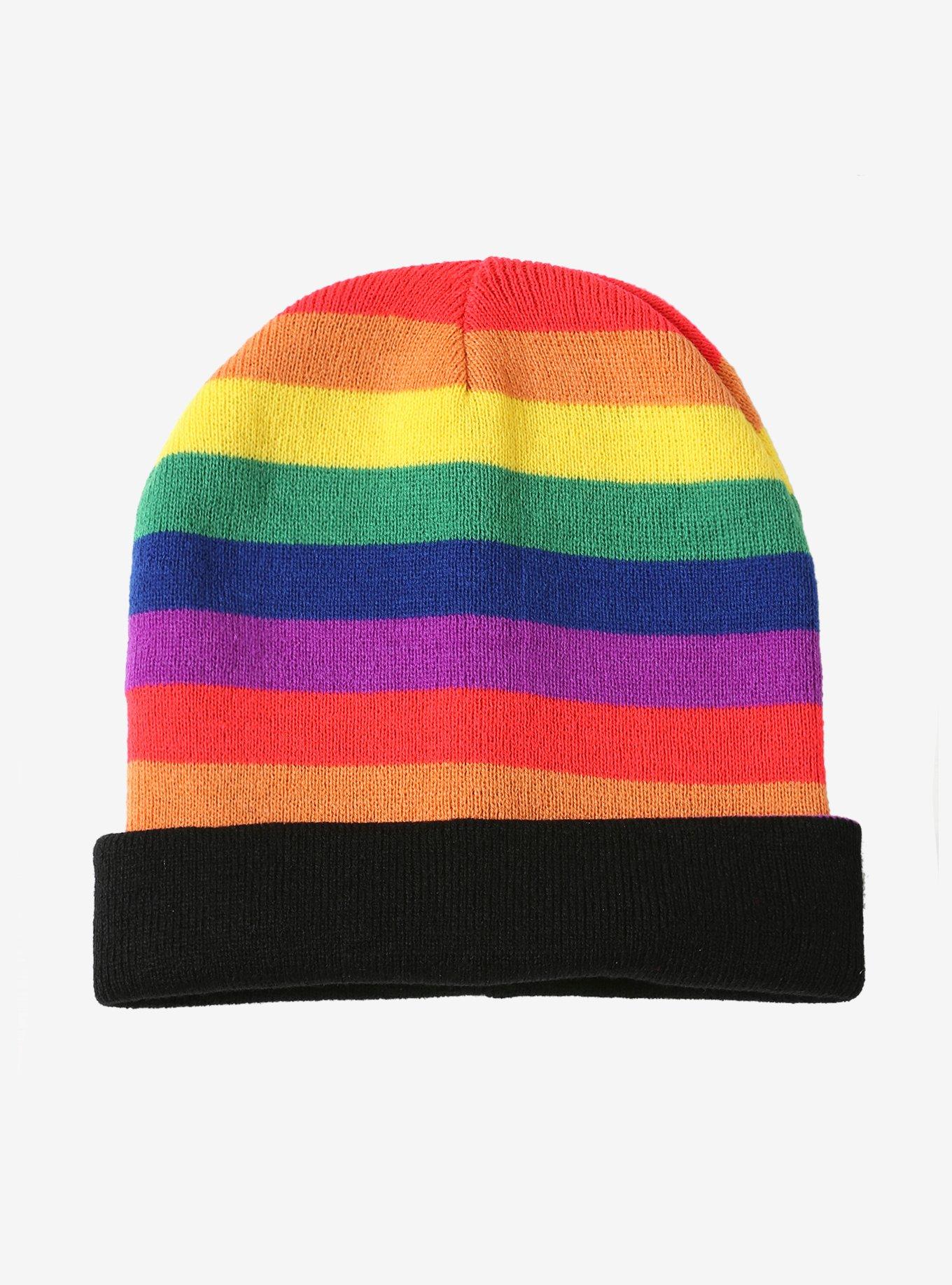 Rainbow Reversible Watchman Beanie, , alternate