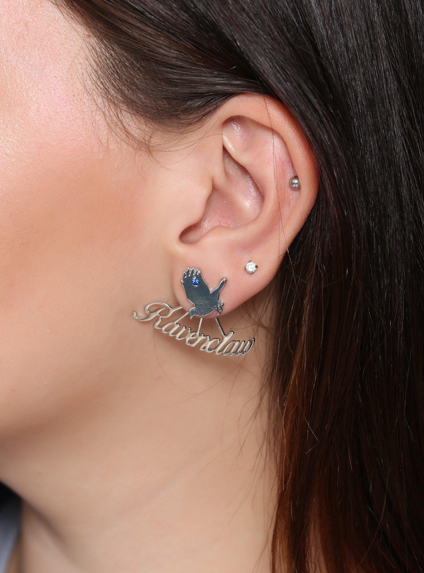 Harry Potter Ravenclaw Front/Back Stud Earrings, , alternate