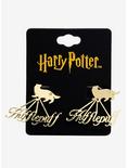 Harry Potter Hufflepuff Front/Back Stud Earrings, , alternate