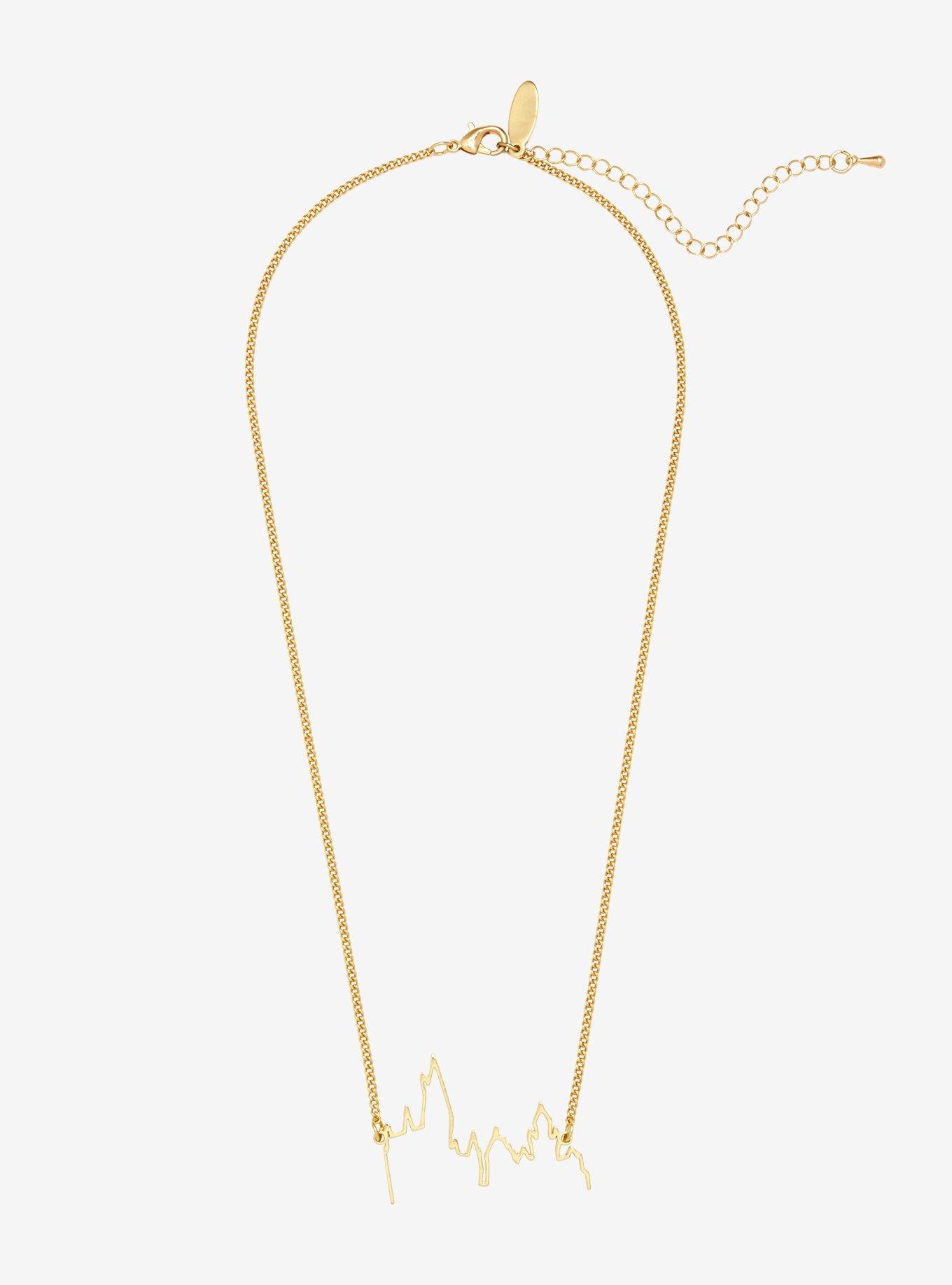 Harry Potter Hogwarts Outline Necklace, , alternate