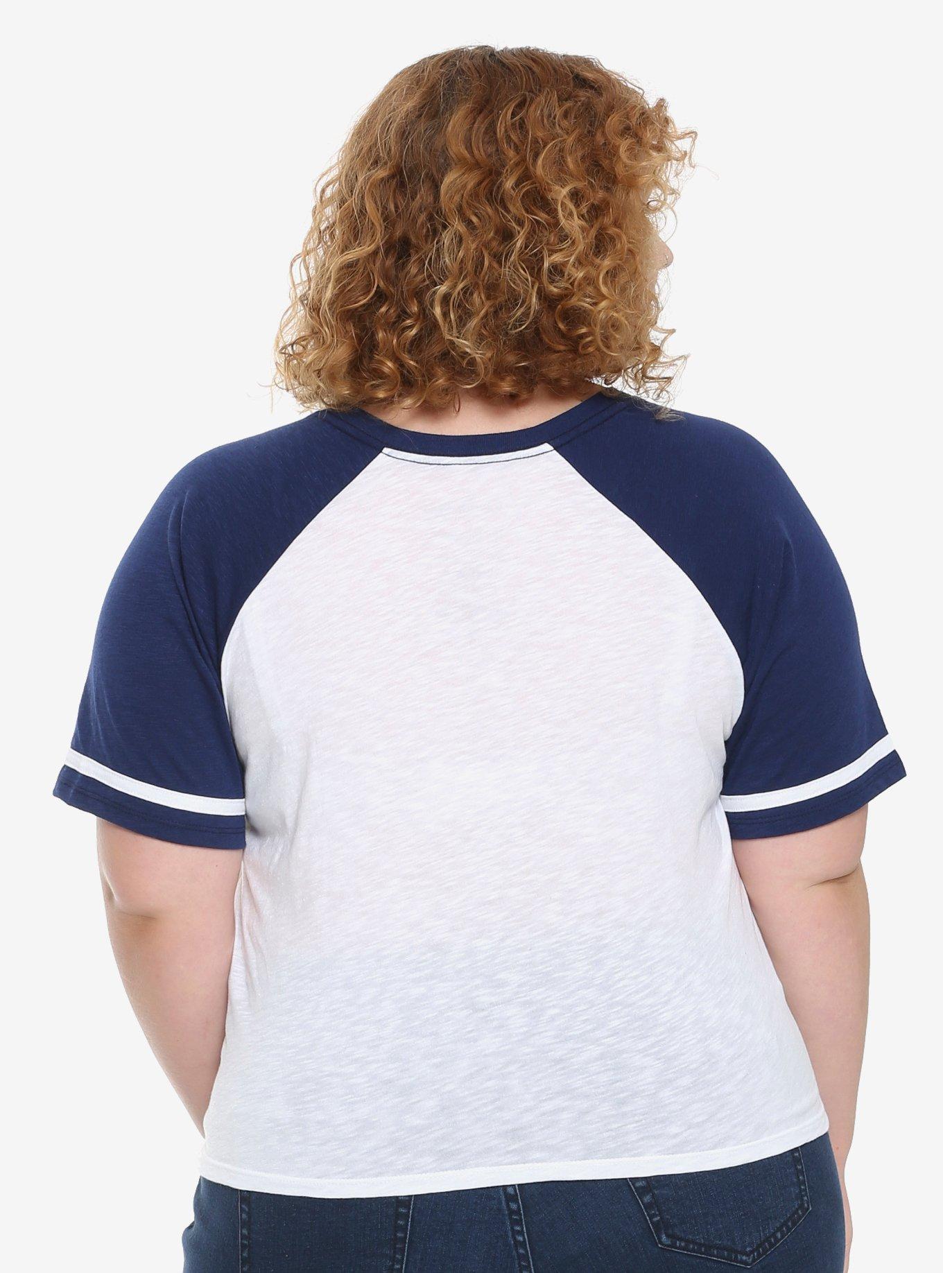 Her Universe Doctor Who Thirteen Girls Athletic Crop T-Shirt Plus Size, BLUE, alternate