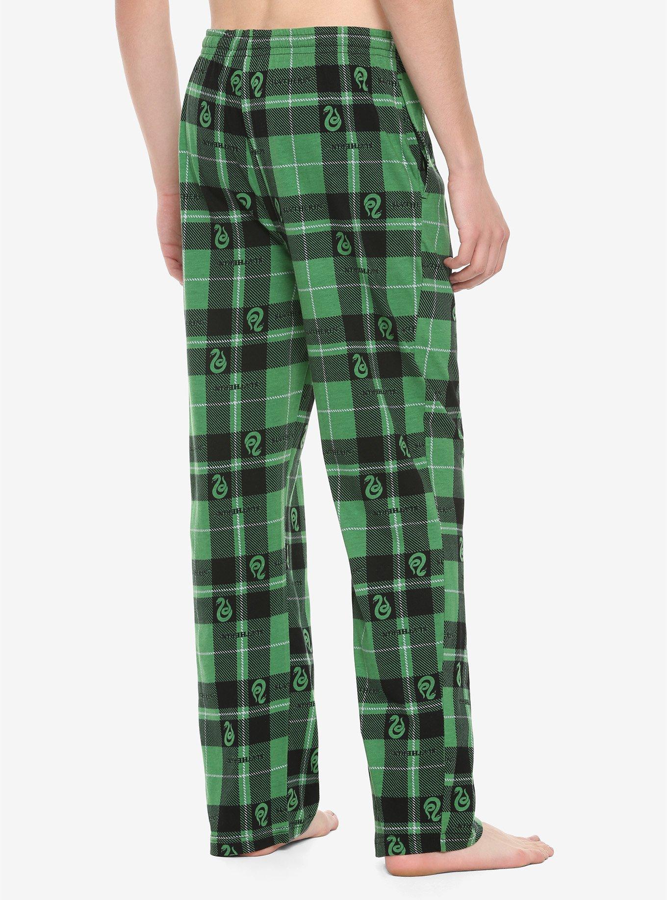 Harry Potter Slytherin Plaid Guys Pajama Pants, , alternate