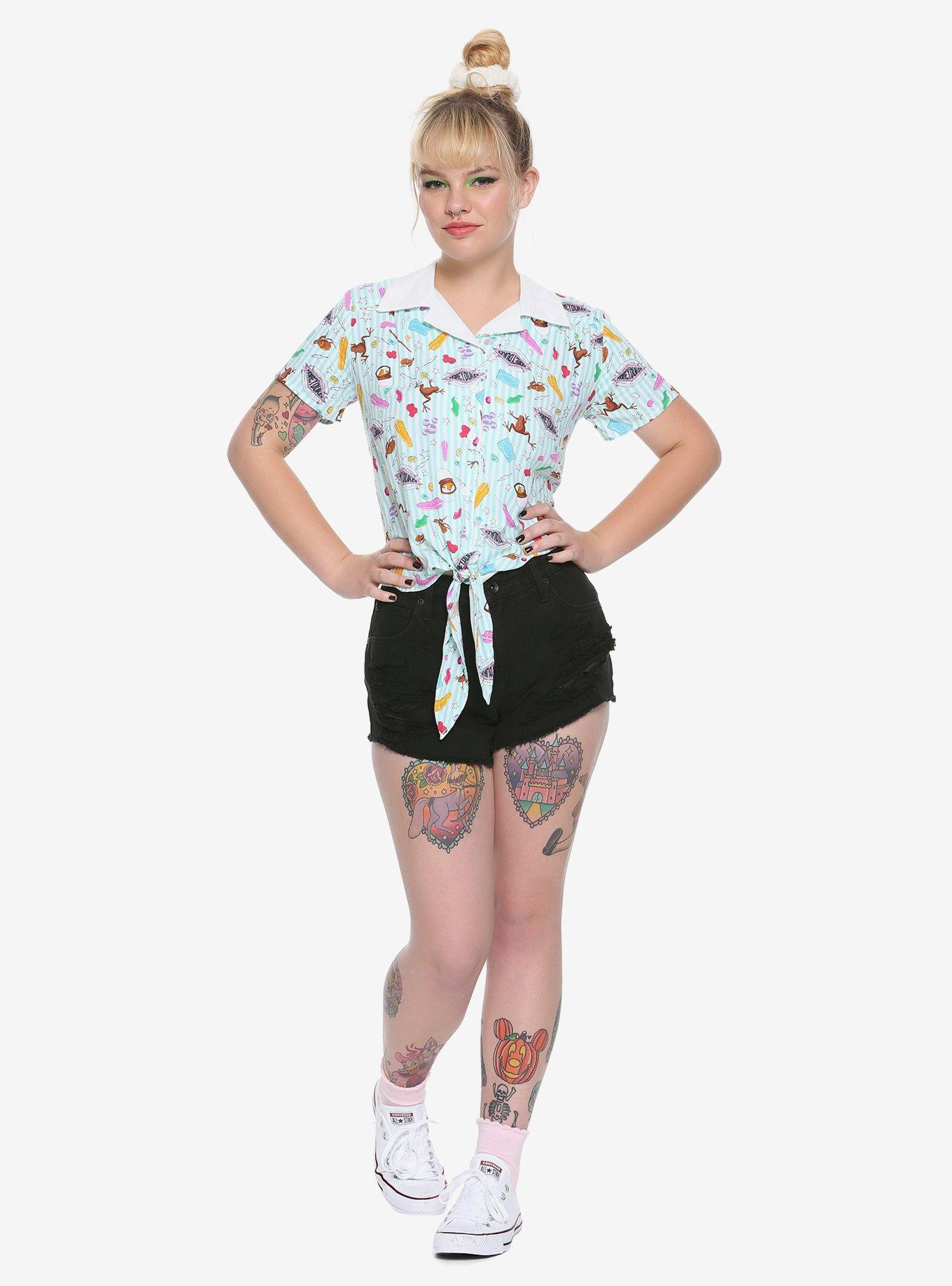 Harry Potter Honeydukes Girls Woven Crop Top, , alternate