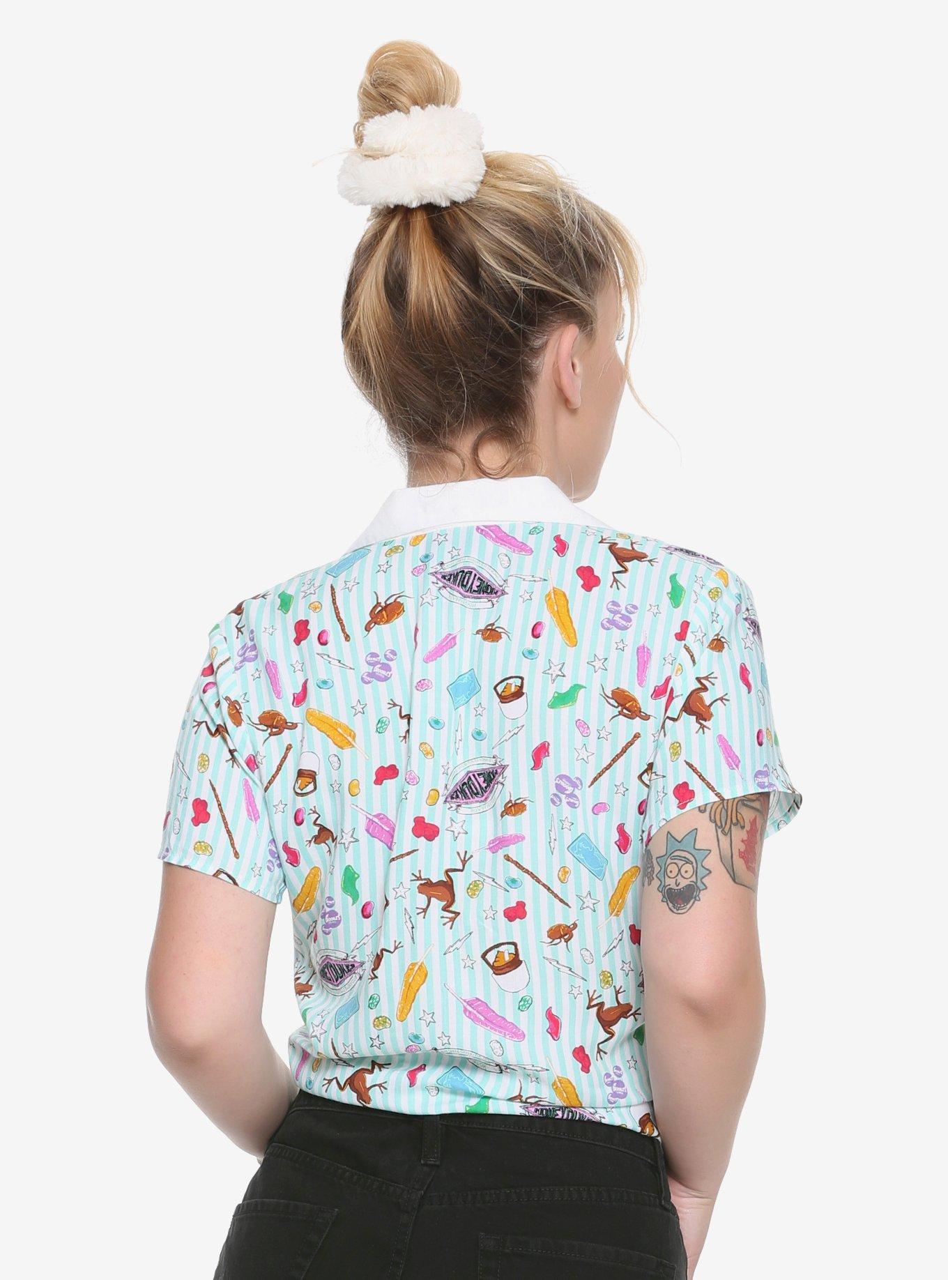 Harry Potter Honeydukes Girls Woven Crop Top, , alternate