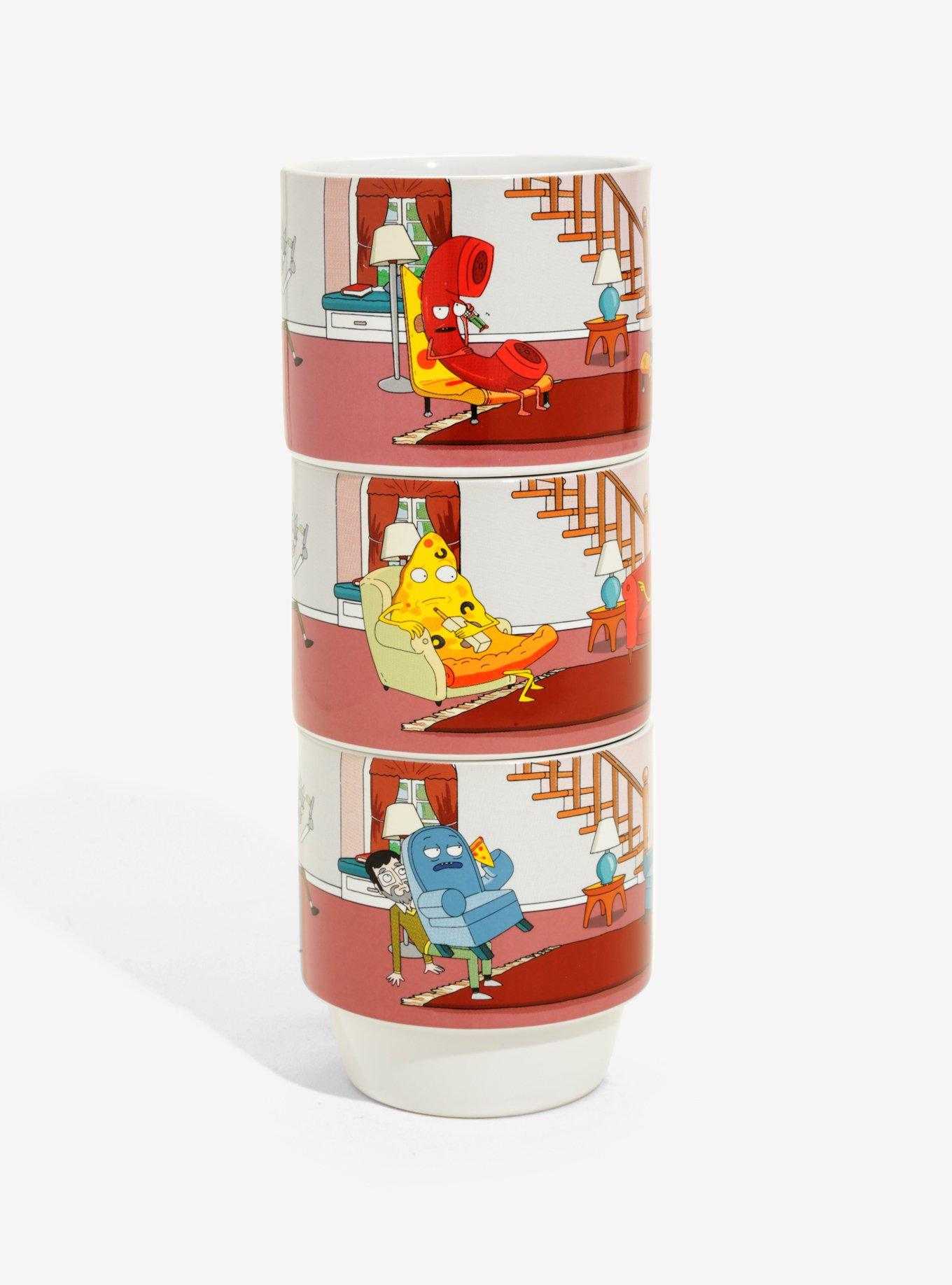 Rick And Morty Stackable Mugs - BoxLunch Exclusive, , alternate
