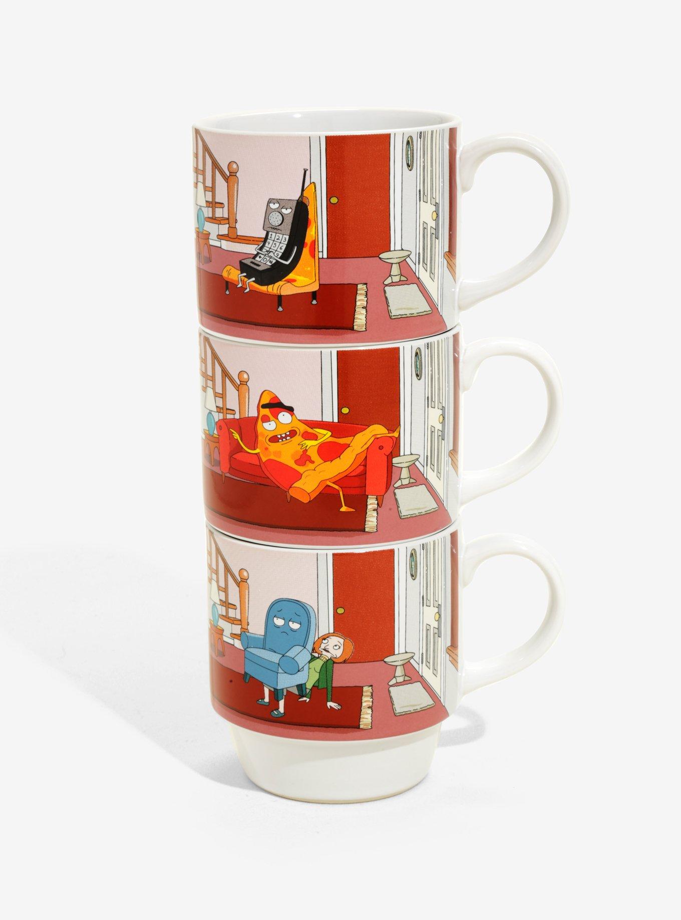 Rick And Morty Stackable Mugs - BoxLunch Exclusive, , alternate