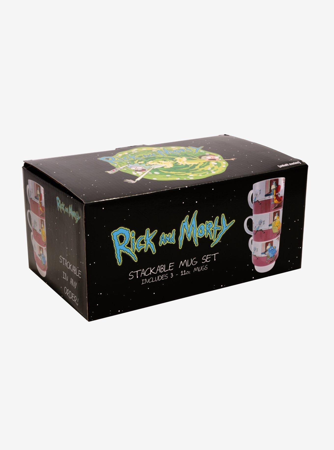 Rick And Morty Stackable Mugs - BoxLunch Exclusive, , alternate