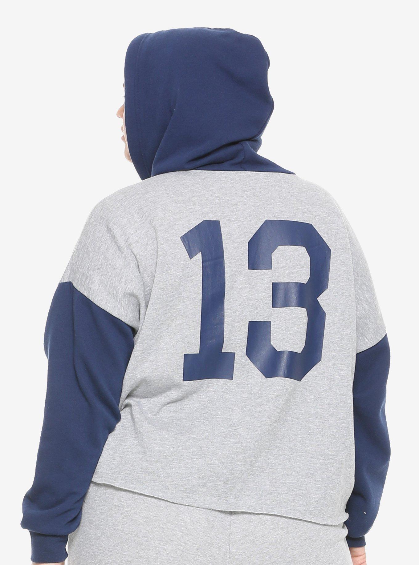 Her Universe Doctor Who Thirteen & TARDIS Girls Cropped Hoodie Plus Size, GREY, alternate