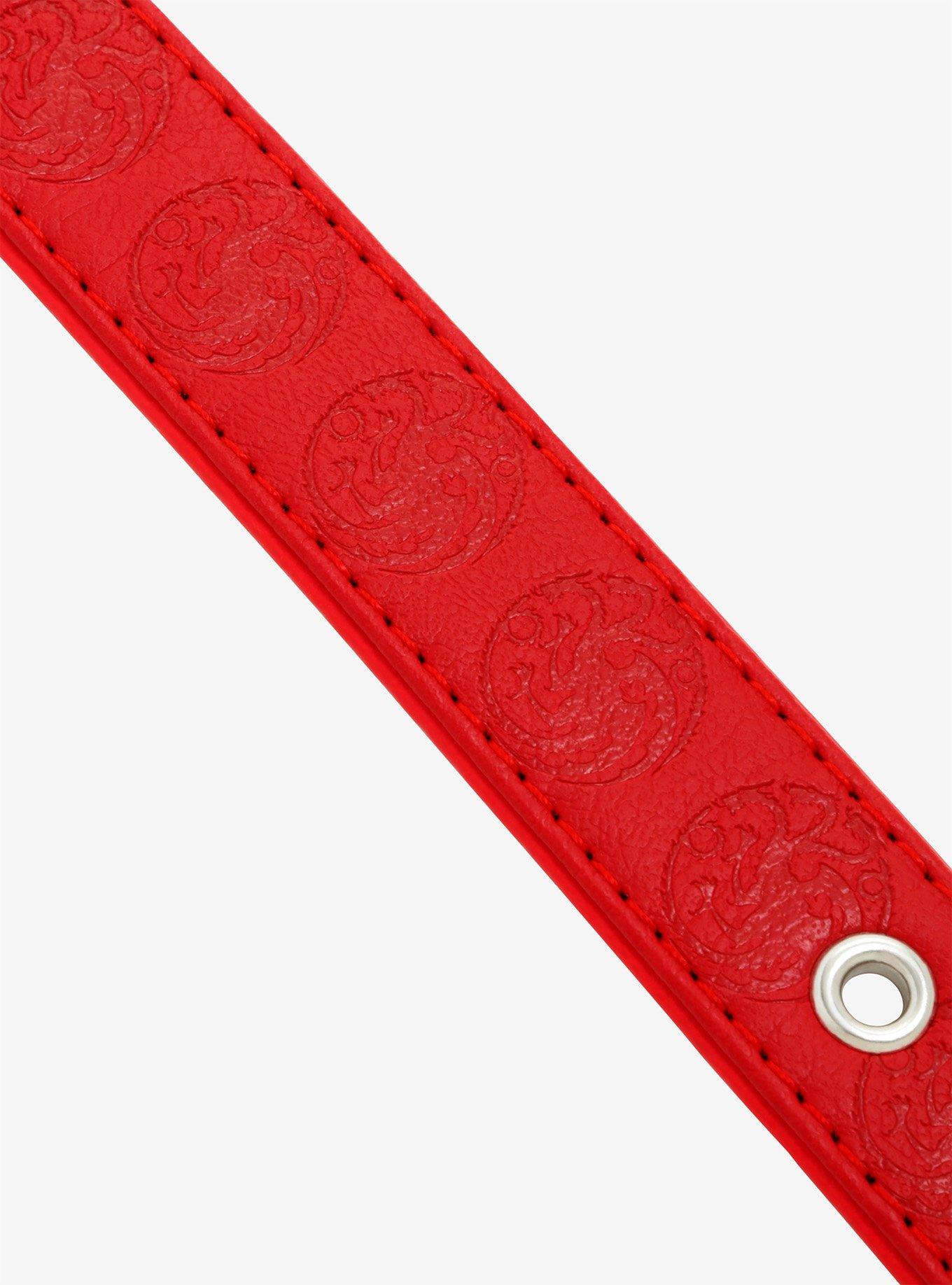 Game Of Thrones House Targaryen Embossed Pet Collar, , alternate