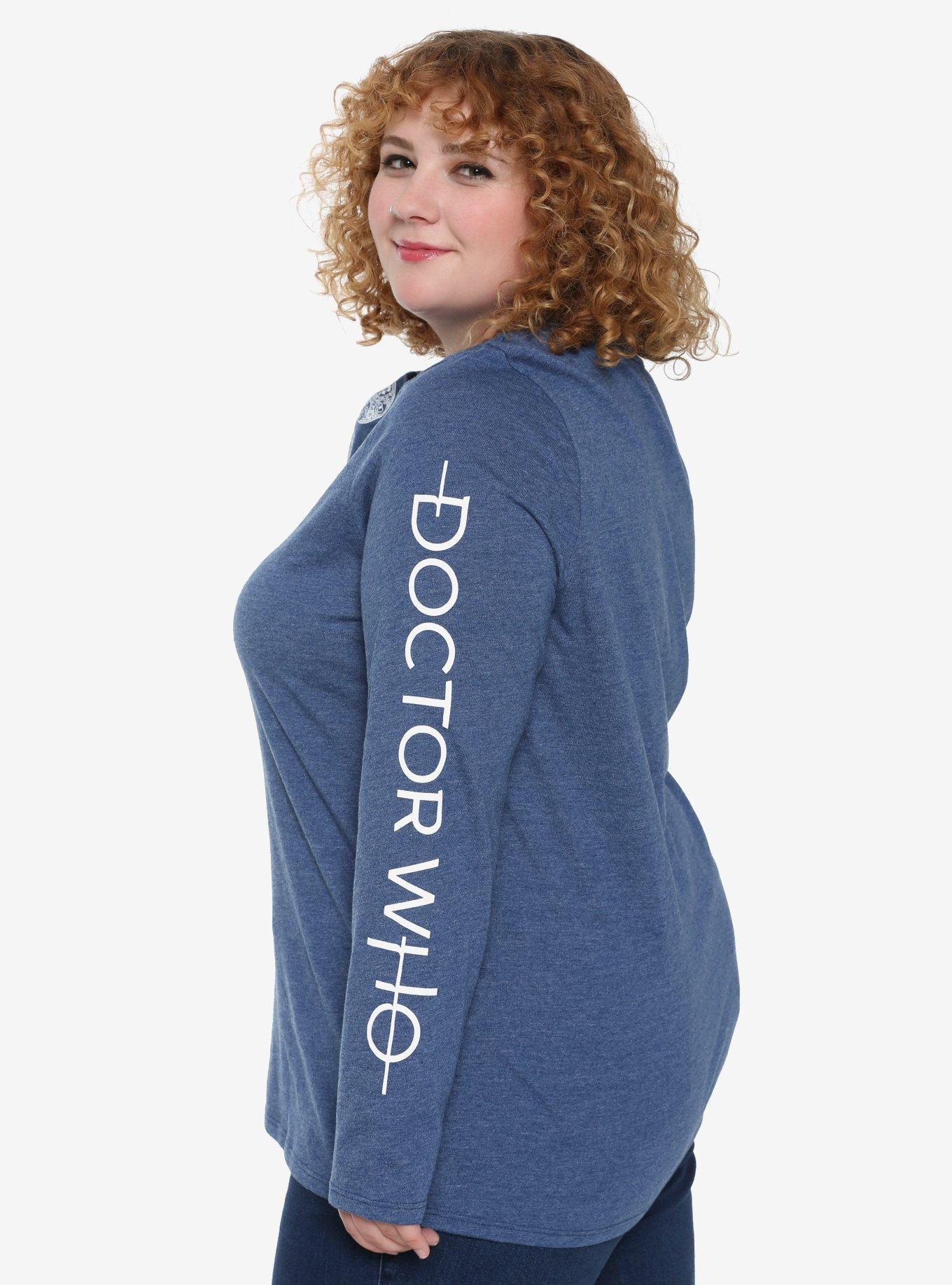 Her Universe Doctor Who TARDIS Speckle Girls Long-Sleeve T-Shirt Plus Size, , alternate