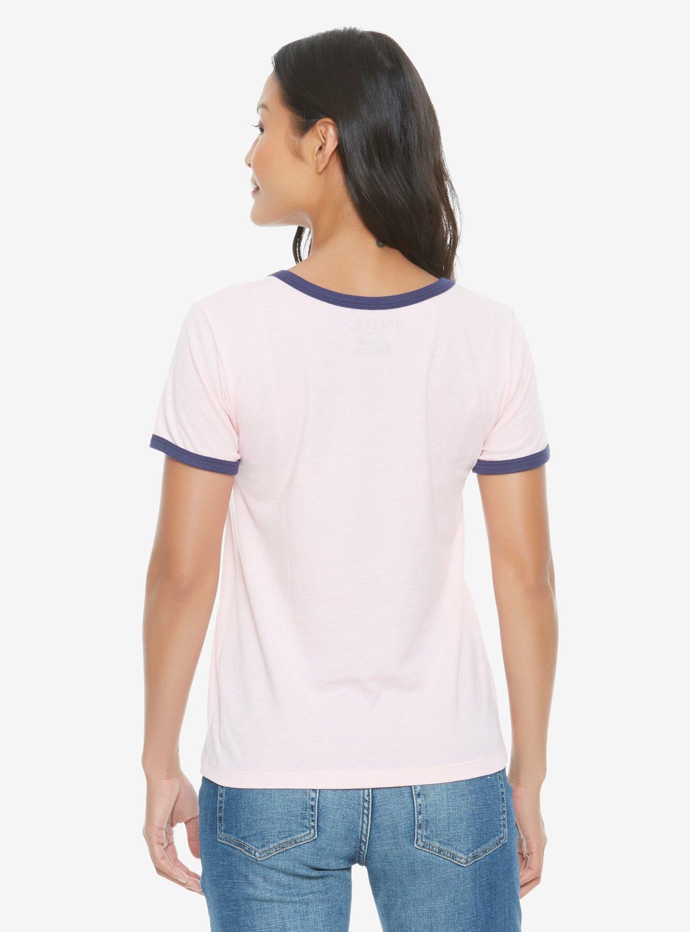 Nintendo Super Mario Bros. Princess Peach Monarchs Womens Ringer Tee - BoxLunch Exclusive, , alternate - view 2