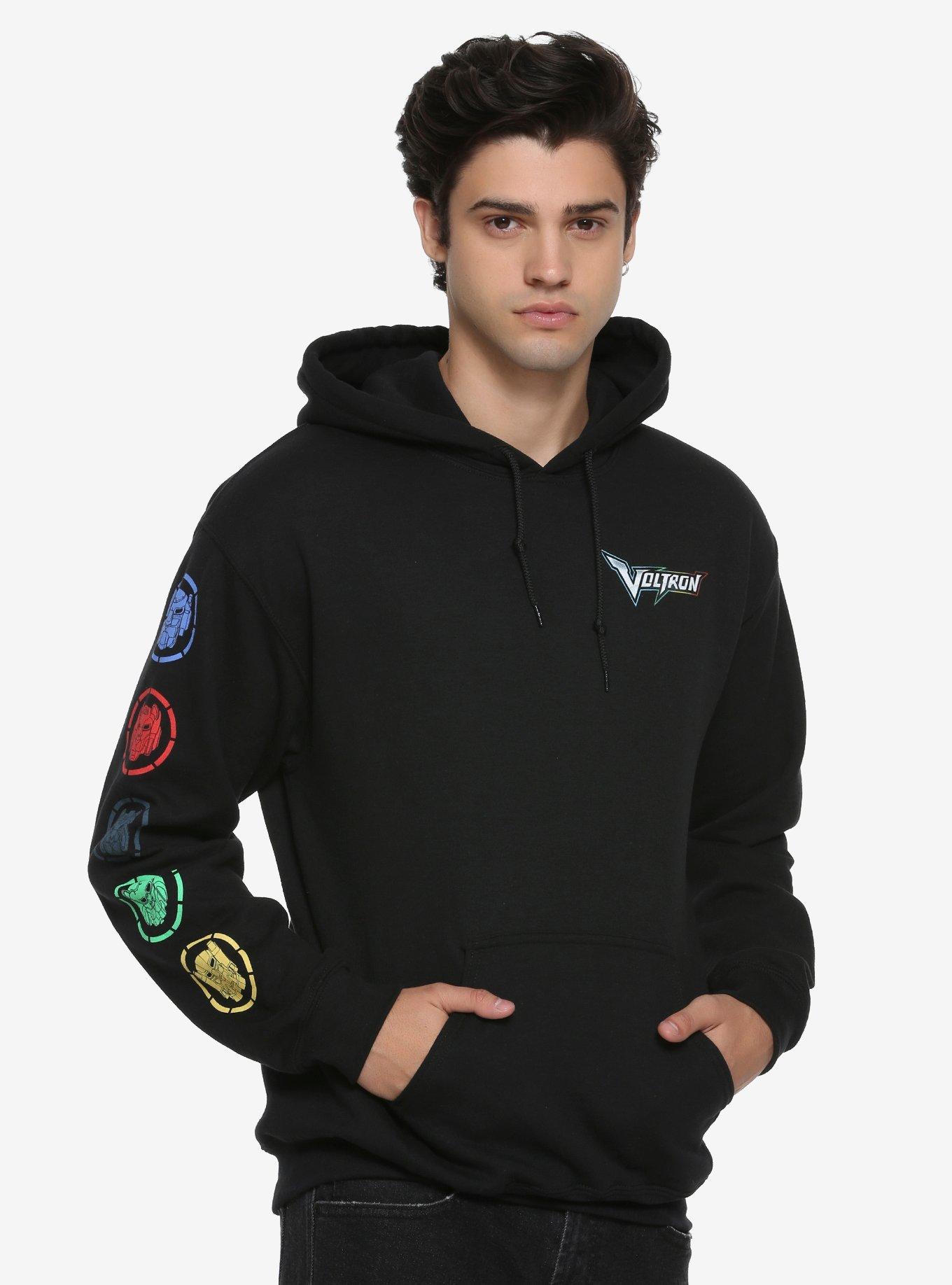 Voltron: Legendary Defender Logo Hoodie, BLACK, alternate