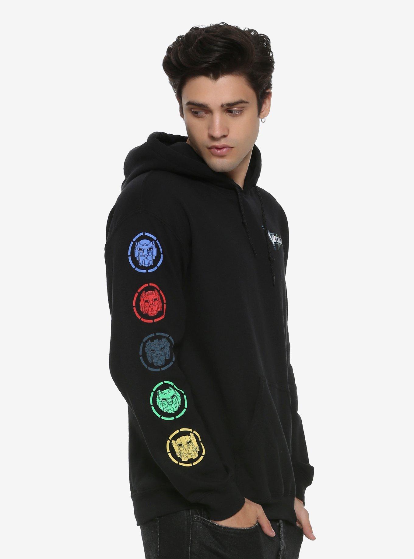 Voltron: Legendary Defender Logo Hoodie, BLACK, alternate