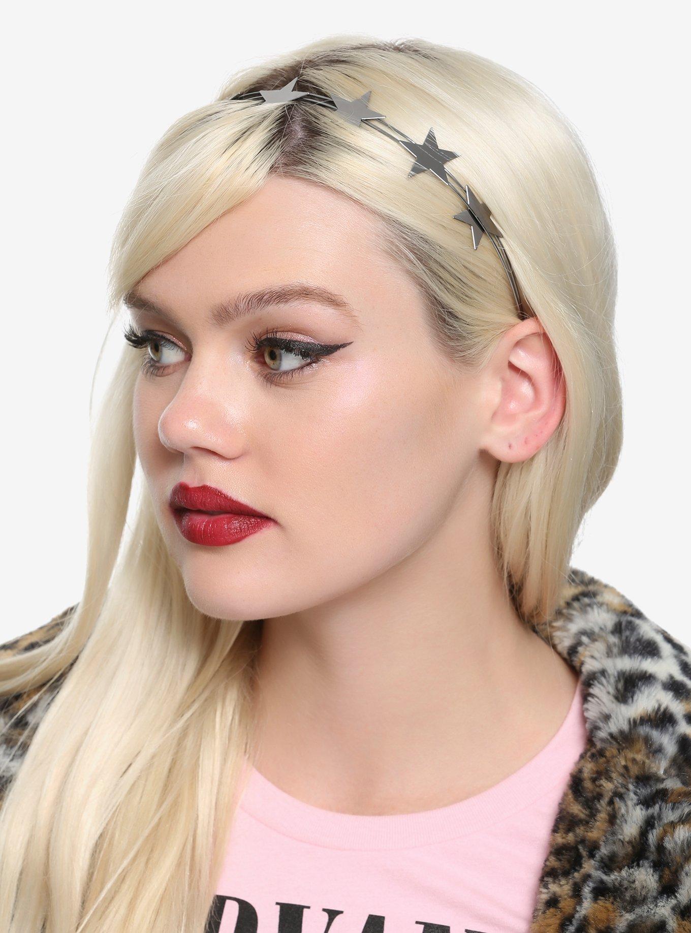 Blackheart Silver Star Headband, , alternate